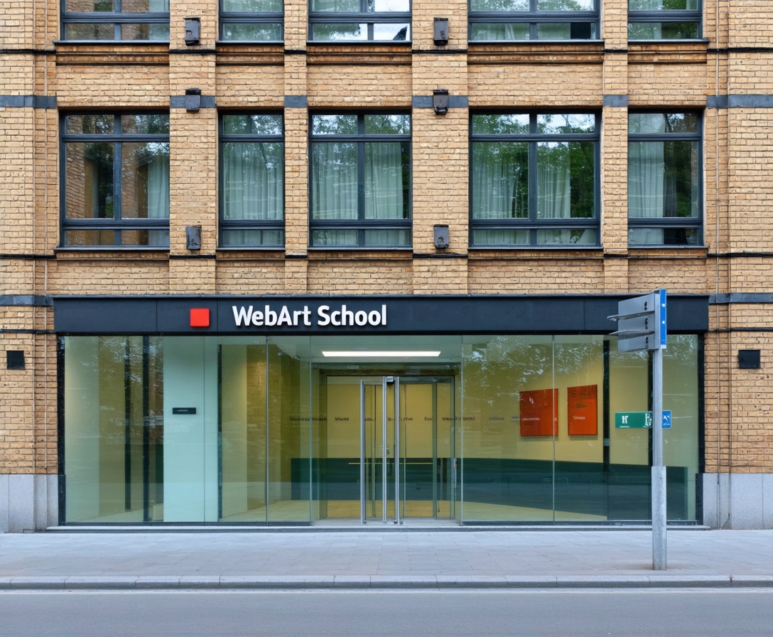 Das historische Gebäude der WebArt Akademie in Berlin