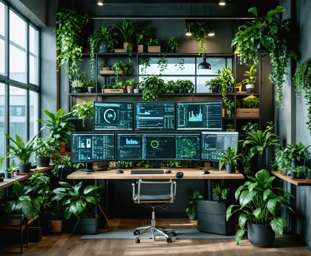 Nachhaltiges Büro in Berlin mit vielen Pflanzen